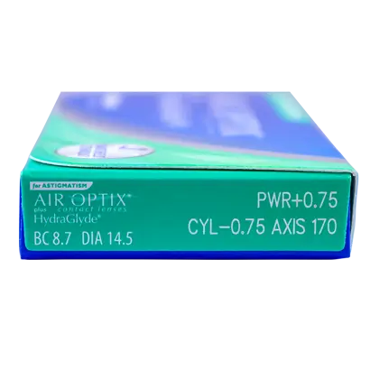 Lentilles de contact toriques mensuelles Air Optix Plus Hydraglyde, 6 unités - -6,00, -1,75, 100, 8,7, 14,50