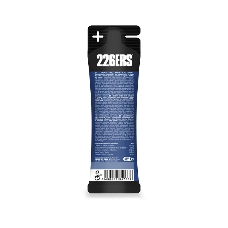 226Ers Energy Shot Stick 60 ml Blue Energy Zero, 60 ml